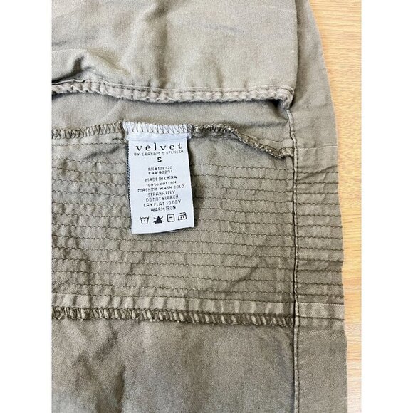 Velvet by Graham & Spencer Women's Jacket Green Army Size S - Picture 7 of 12